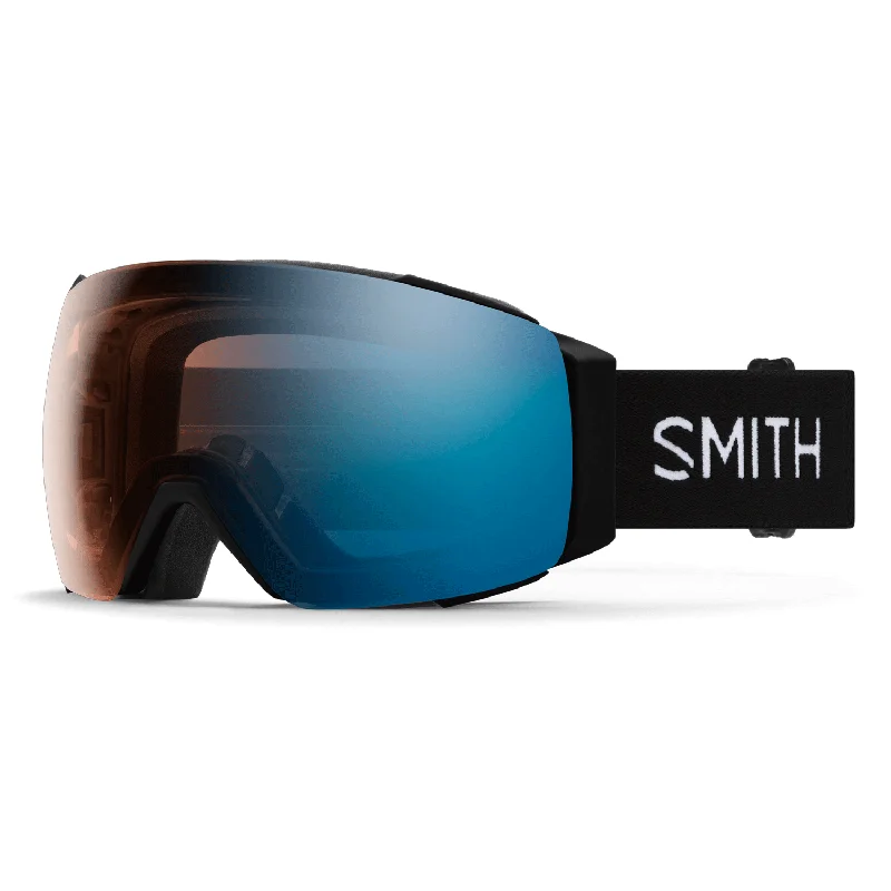 Smith I/O Mag Low Bridge Fit Goggles Black/ChromaPop Pro Photochromic Blue Mirror + Chromapop Storm Blue Sensor Mirror